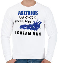 printfashion Asztalos vagyok - Férfi pulóver - Fehér (16282072)