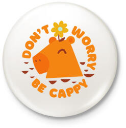 printfashion Don't worry be Cappy! - Kitűző, hűtőmágnes - Fehér (13758081)
