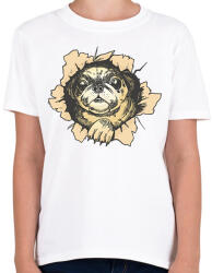 printfashion Mopsz - Gyerek póló - Fehér (12035727)