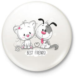 printfashion best frends - Kitűző, hűtőmágnes - Fehér (4720252)