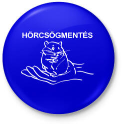 printfashion Hörcsögmentés - Kitűző, hűtőmágnes - Királykék (13444530)