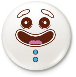 printfashion Mézeskalács arc - Kitűző, hűtőmágnes - Fehér (5545537)