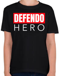 printfashion DEFENDO HERO - Gyerek póló - Fekete (9437312)