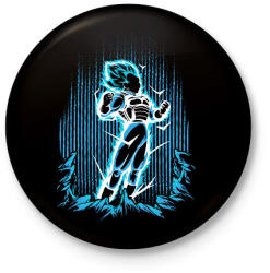 printfashion vegeta - Kitűző, hűtőmágnes - Fekete (12481978)