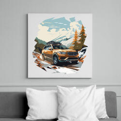 printfashion SUV a hegyekben - Vászonkép - Fehér (14023107)