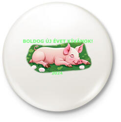 printfashion malacka szöveggel - Kitűző, hűtőmágnes - Fehér (15196363)