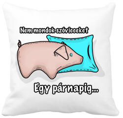 printfashion Nem mondok szóvicceket egy párnaPig - Párnahuzat, Díszpárnahuzat - Fehér (15850493)