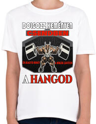 printfashion Dolgozz keményen csendben - Gyerek póló - Fehér (5978201)