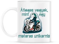 printfashion motoros unikornis - Bögre - Fehér (2921294)