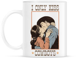printfashion I only kiss cowboys - Bögre - Fehér (7497697)