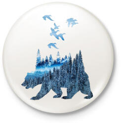 printfashion wild life - Kitűző, hűtőmágnes - Fehér (3786851)