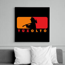 printfashion Tűzoltó - Vászonkép - Fekete (10749779)