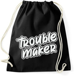 printfashion TroubleMakerWhiteTextured-04 - Sportzsák, Tornazsák - Fekete (5270659)