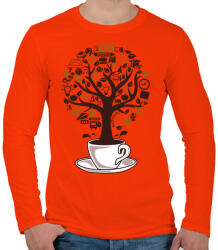 printfashion Kávéfa - Férfi hosszú ujjú póló - Narancs (123832)