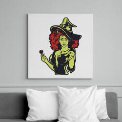 printfashion Witch lollipop - Vászonkép - Fehér (6633246)