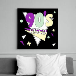 printfashion 90's disco - Vászonkép - Fekete (13307930)