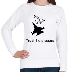 printfashion Trust the process - Női pulóver - Fehér (16753311)