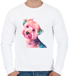 printfashion Yorkie - Férfi pulóver - Fehér (14042237)