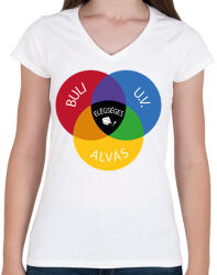 printfashion Buli, U. V. , Alvás - Elégséges - Női V-nyakú póló - Fehér (6337352)