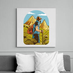 printfashion Hegymászó - Vászonkép - Fehér (9179341)