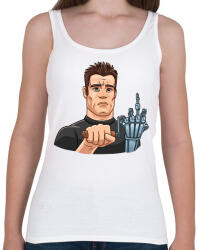 printfashion Arnold F*CKing Schwarzenegger - Női atléta - Fehér (2389322)
