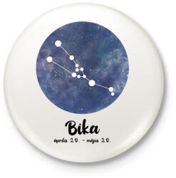 printfashion Bika - Kitűző, hűtőmágnes - Fehér (7475418)