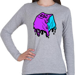 printfashion ESC olvadás - graffiti - Női hosszú ujjú póló - Sport szürke (7546402)