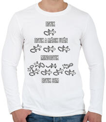 printfashion gyíkok - Férfi hosszú ujjú póló - Fehér (3394490)