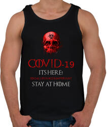 printfashion covid 19 its here - Férfi atléta - Fekete (2530024)