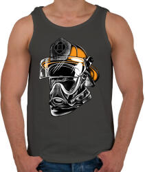 printfashion A hős maszkos - tűzoltó - Férfi atléta - Sötétszürke (1070647)