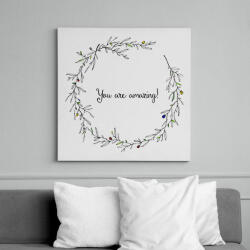 printfashion You are amazing - Vászonkép - Fehér (6621381)