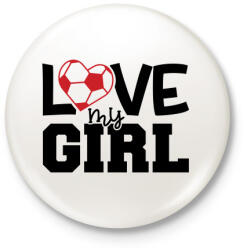 printfashion Love my girl - Kitűző, hűtőmágnes - Fehér (4968458)