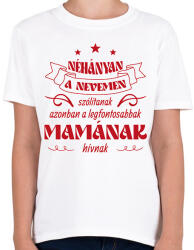 printfashion Mamának hívnak - Gyerek póló - Fehér (11956567)