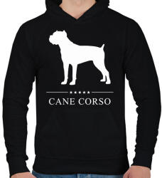 printfashion Cane Corso - Férfi kapucnis pulóver - Fekete (2858776)