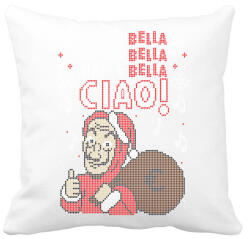 printfashion Jingle bell Bella Ciao - Párnahuzat, Díszpárnahuzat - Fehér (11471387)