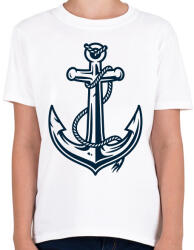 printfashion Horgony - Gyerek póló - Fehér (13789039)