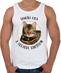 printfashion Bengáli cica - Legjobb barát - Férfi atléta - Fehér (7168016)