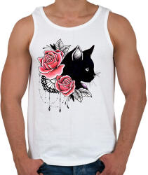 printfashion Cat tattoo - Férfi atléta - Fehér (1615213)