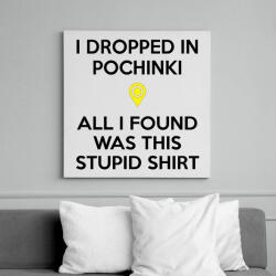 printfashion PUBG - Dropped in Pochinki (Fekete) - Vászonkép - Fehér (6623655)