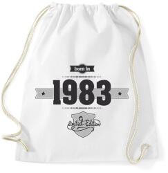 printfashion born-in-1983-(dark&lightgrey) - Sportzsák, Tornazsák - Fehér (473481)