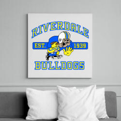 printfashion Riverdale Bulldogs - Vászonkép - Fehér (6630435)