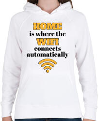 printfashion Home is where - Női kapucnis pulóver - Fehér (14043753)