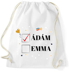 printfashion Iker baba - Névvel - Sportzsák, Tornazsák - Fehér (10920403)