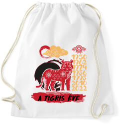 printfashion A tigris éve - Sportzsák, Tornazsák - Fehér (7613255)