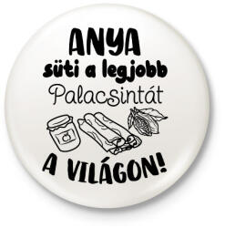 printfashion Anya süti a legjobb palacsintát a világon - Kitűző, hűtőmágnes - Fehér (16566194)