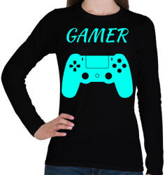 printfashion GAMER - Női hosszú ujjú póló - Fekete (2125224)