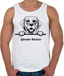 printfashion Labrador Retriver - Férfi atléta - Fehér (5119803)