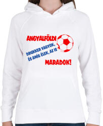 printfashion Angyalföldi drukker - Női kapucnis pulóver - Fehér (11455331)