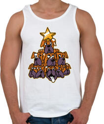 printfashion Karácsoyi - kutya-fa - Férfi atléta - Fehér (5723418)