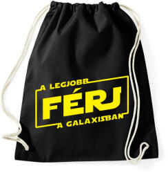 printfashion A legjobb férj a galaxisban - Sportzsák, Tornazsák - Fekete (1001366)